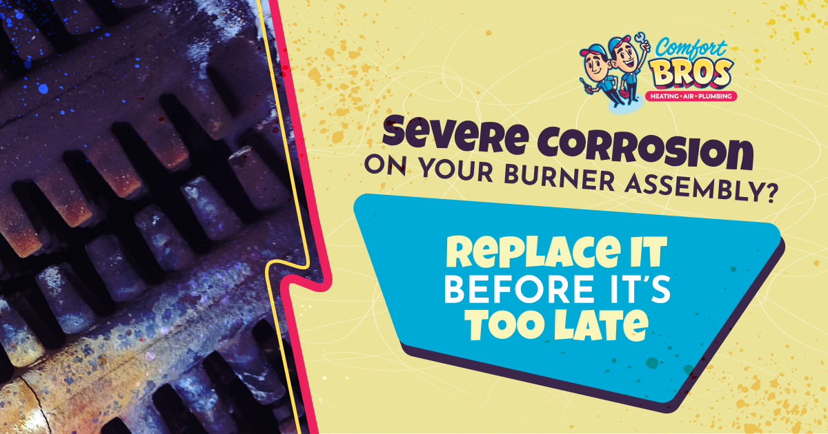 Signs of burner assembly corrosion